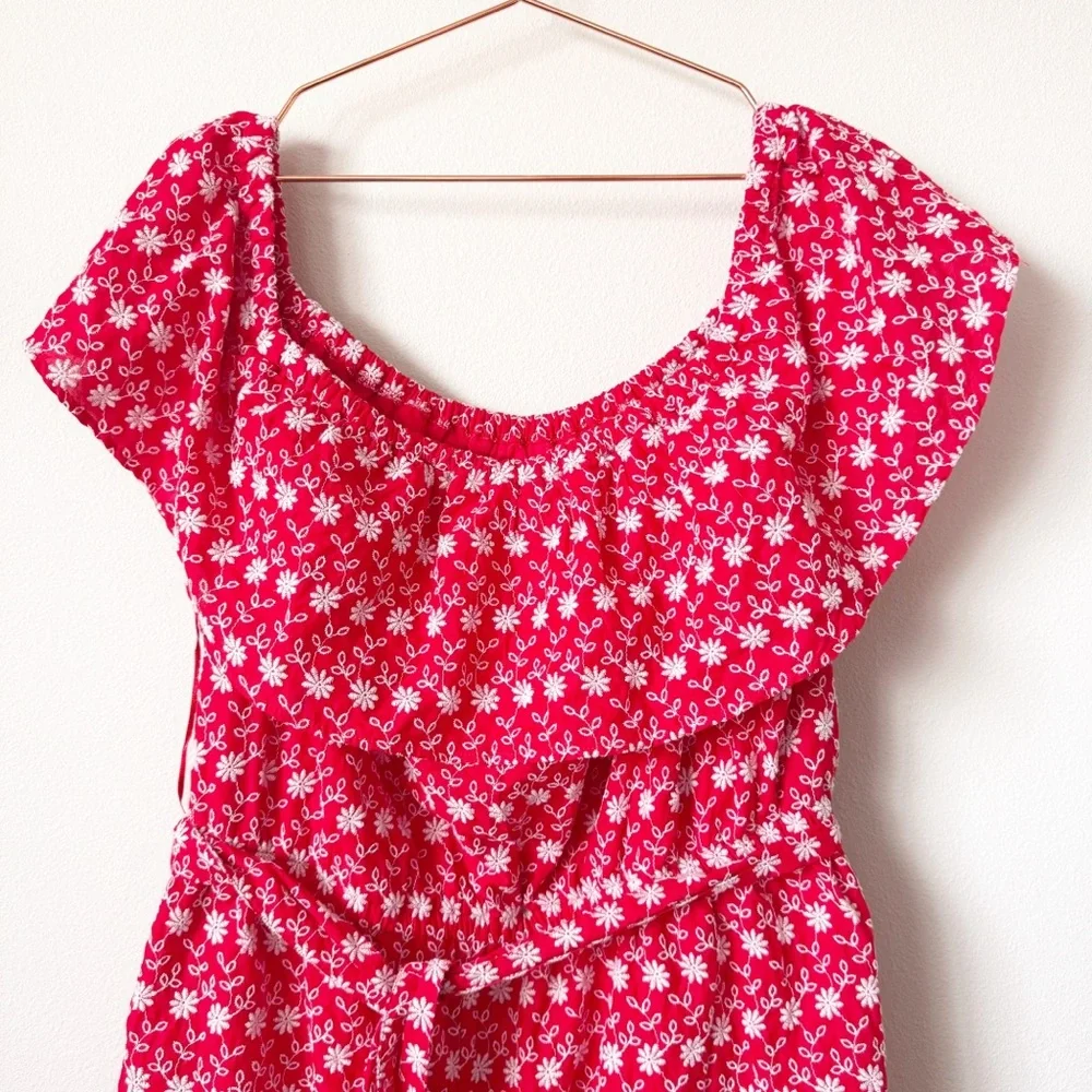Lane Bryant Convertible Off-The-Shoulder Embroidered Romper